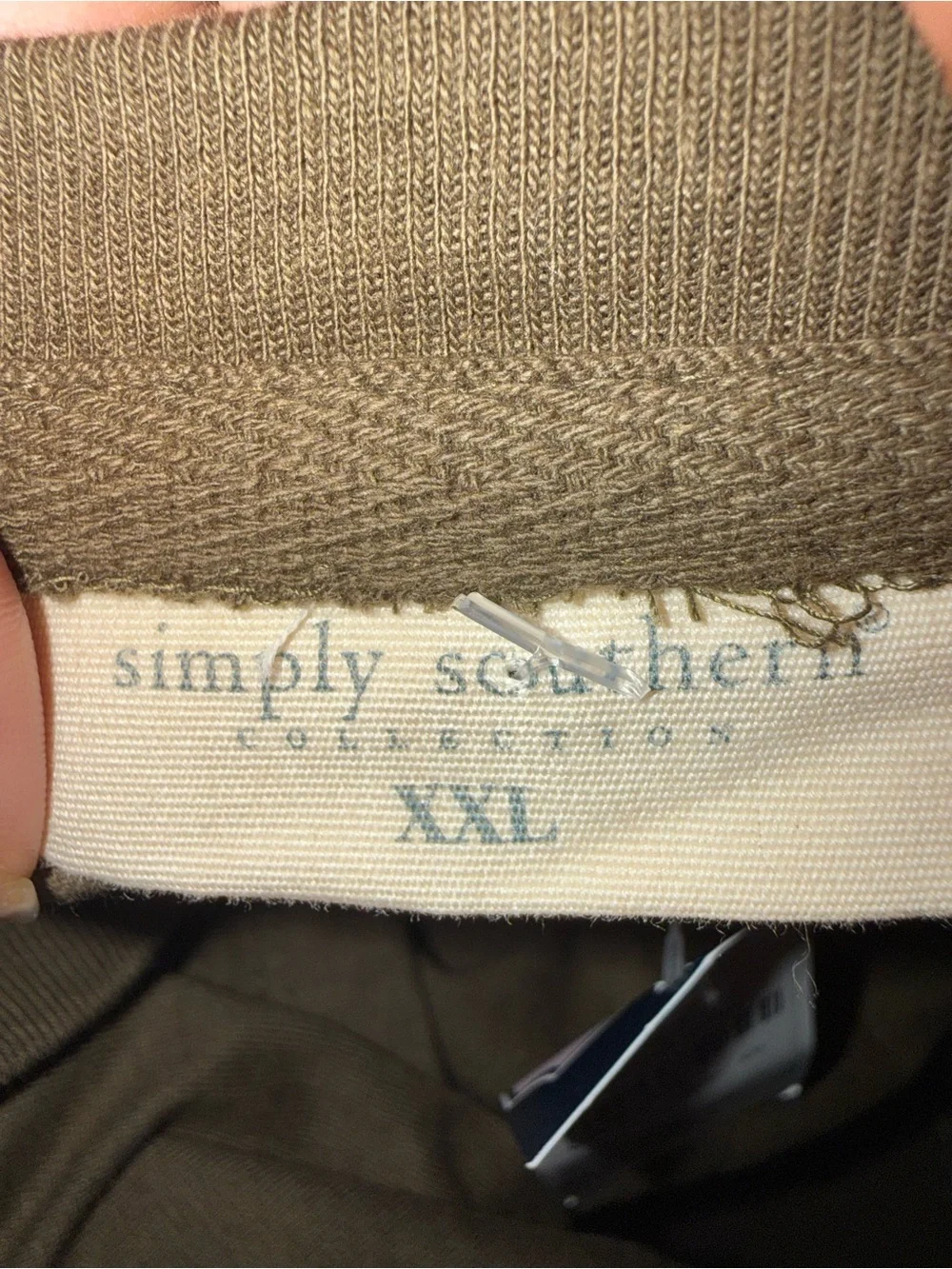 Simply Southern Olive Green Crewneck Long Sleeve- XXL - Picture 3 of 4